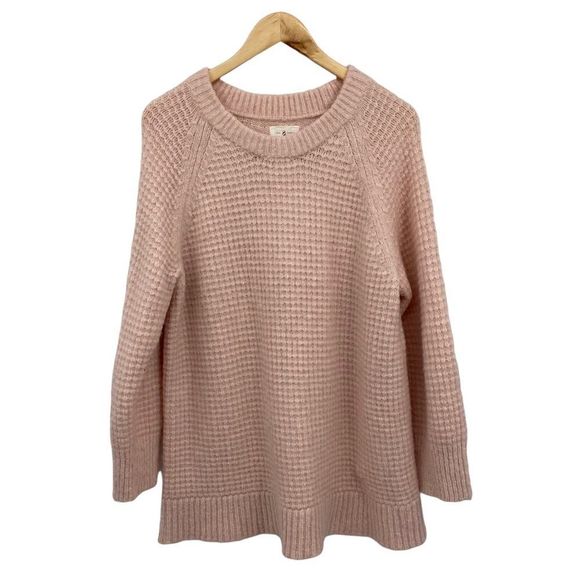 Lou & Grey Sweaters - Lou & Grey pink waffle knit sweater